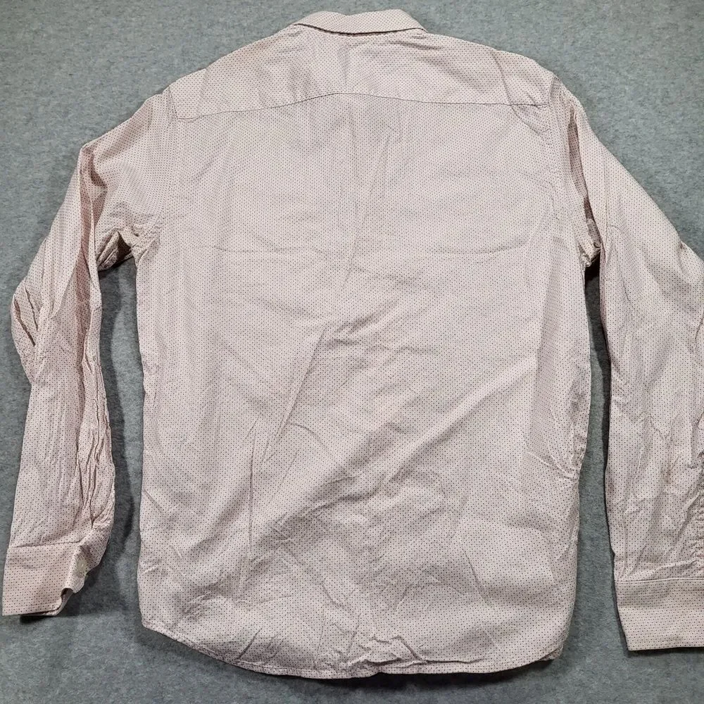 Banana Republic Mens‎ Medium Pink Untucked Fit Oxford Long Sleeve Shirt